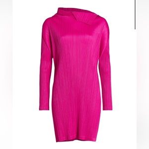 Pleats Please by Issey Miyake hot pink dress